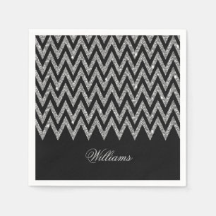 Serviettes En Papier Cool tendance chevron zigzag faux parties scintill