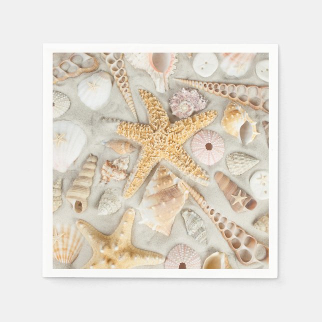 Serviettes En Papier Coques de mer (Devant)