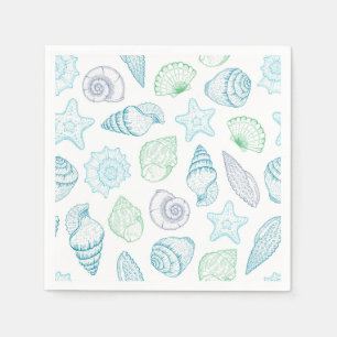 Serviettes en papier Coquillages, Fête Côtière de 