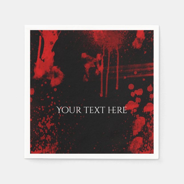 Serviettes En Papier Costume gothique Halloween Splattes de sang (Devant)