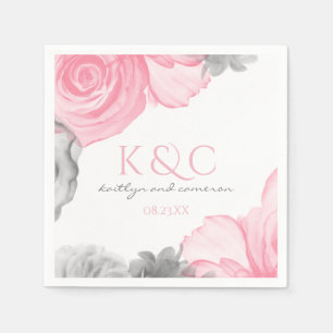 Serviettes En Papier COULEUR DE FLEUR ÉDITABLE ! Serviette de mariage à
