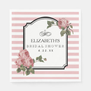 Serviettes En Papier Couleur de la Personnaliser vintage de Fête des ma