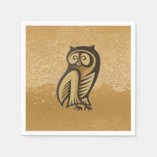 Serviettes En Papier Couleur du symbole de hibou