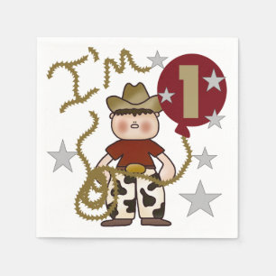 Serviettes En Papier Cowboy 1er Anniversaire Papier serviettes