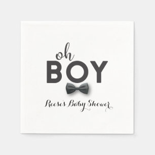 Serviettes En Papier Cravate Bow Little Man Baby shower Napkin