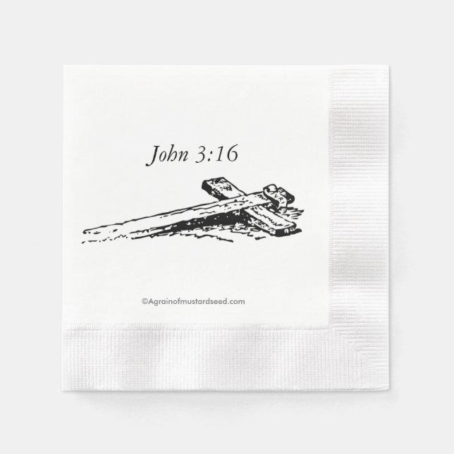Serviettes En Papier Croix du symbole chrétien (Devant)