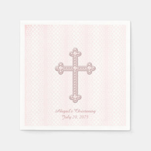 Serviettes En Papier Croix rose