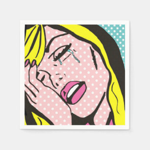 Serviettes En Papier Cry Me a River Pop Art Papier