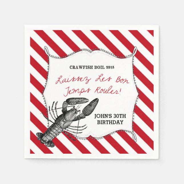 Serviettes En Papier Cuillère à poisson à la main personnalisée (Devant)