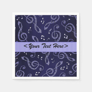 Serviettes En Papier Cuisines en arbre bleu élégante personnalisation