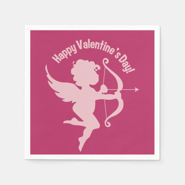 Serviettes en papier Cupid Valentine (Devant)