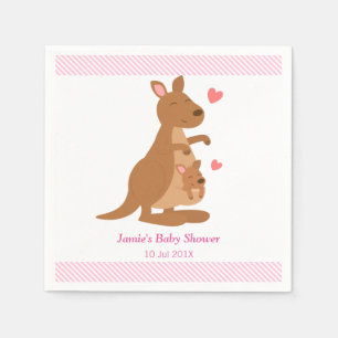 Serviettes En Papier Cute Kangaroo Baby shower