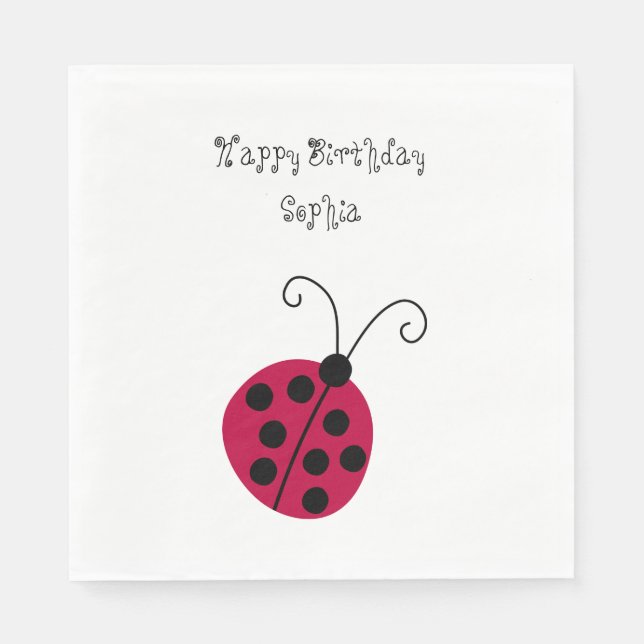 Serviettes En Papier Cute Ladybug (Devant)