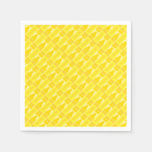Serviettes En Papier Cute Yellow Crayon Artsy Motif