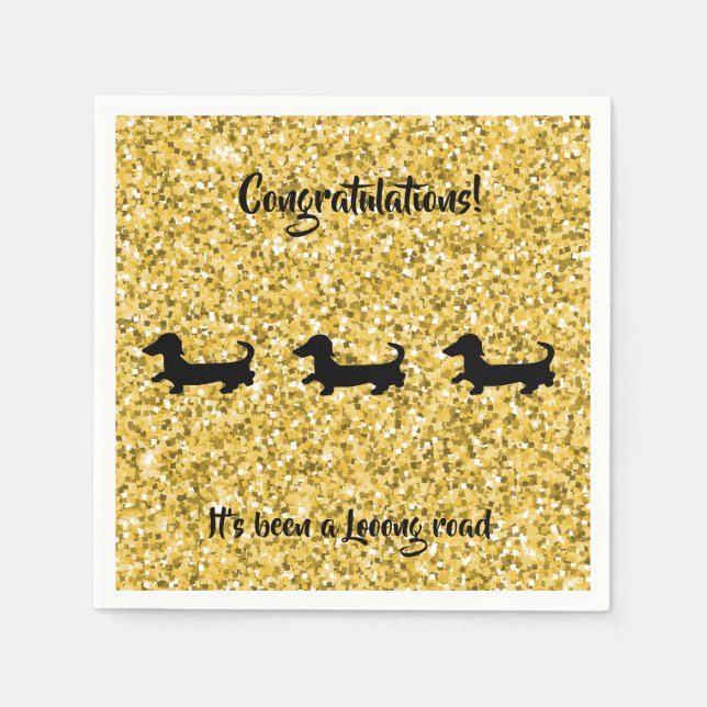 Serviettes en papier Dachshund Parties scintillant (Devant)