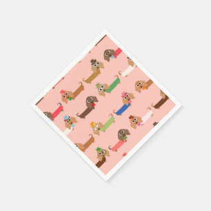 Serviettes En Papier Dachshunds amusants