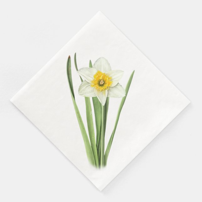 Serviettes En Papier Daffodique (Coin)