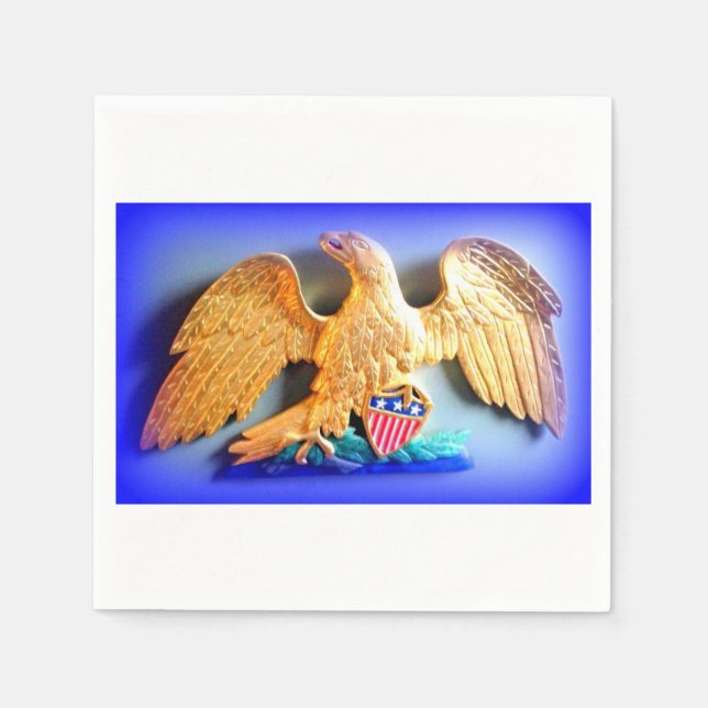 serviettes en papier d'aigle or (Devant)