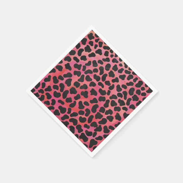Serviettes En Papier DalmatiDalmatien noir et rouge (Coin)