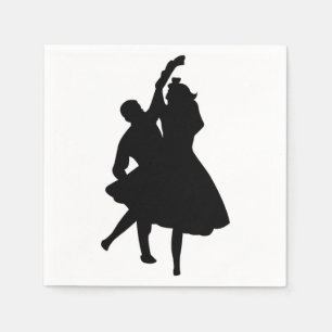 SERVIETTES EN PAPIER DANSEURS DE SILHOUETTE
