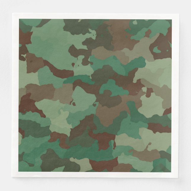 serviettes en papier de camouflage militaire (Devant)