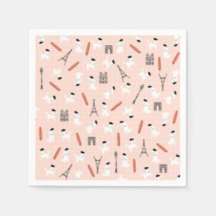 Serviettes en papier de caniche