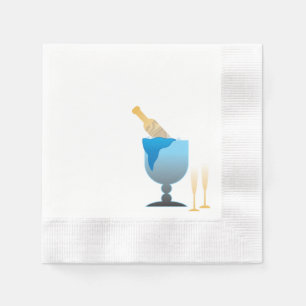 Serviettes en papier de champagne