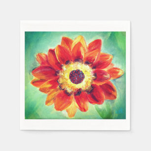 Serviettes en papier de cocktail à fleurs