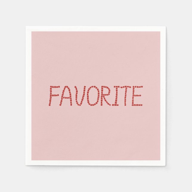 Serviettes en papier de cocktail favorites (Devant)