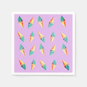 serviettes en papier de couleur crème glacée