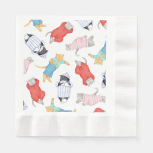 Serviettes en papier de déjeuner CATS PAJAMAS Coin
