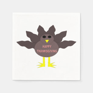 Serviettes en papier de dinde cueillies de Thanksg