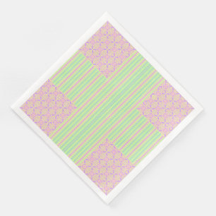 Serviettes en papier de fête de Pâques pastel
