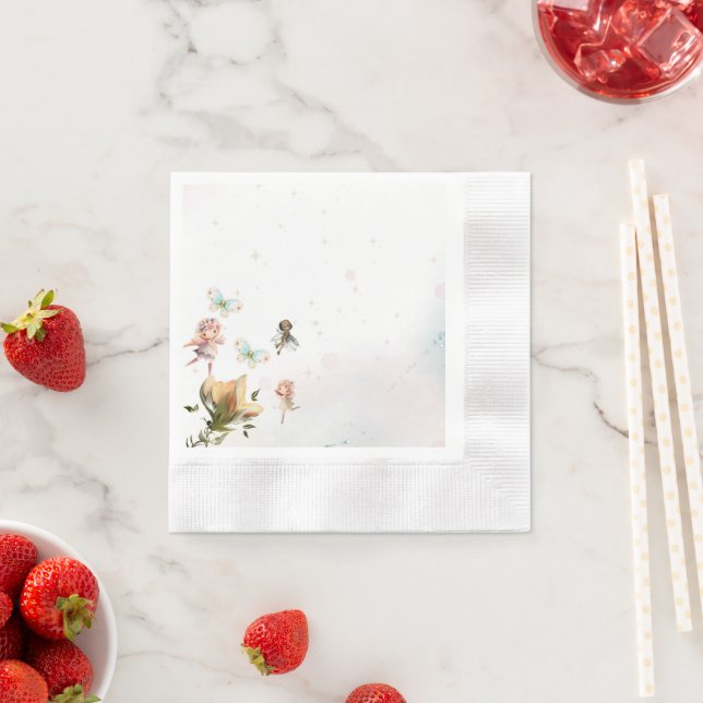 Serviettes en papier de jardin laiteux (En situation)