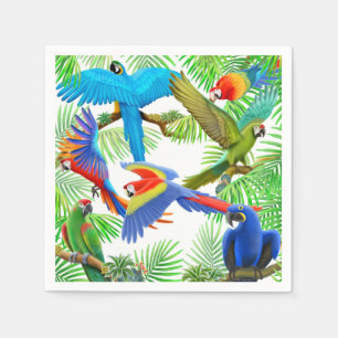 Serviettes en papier de la Jungle de Macaw Tropica