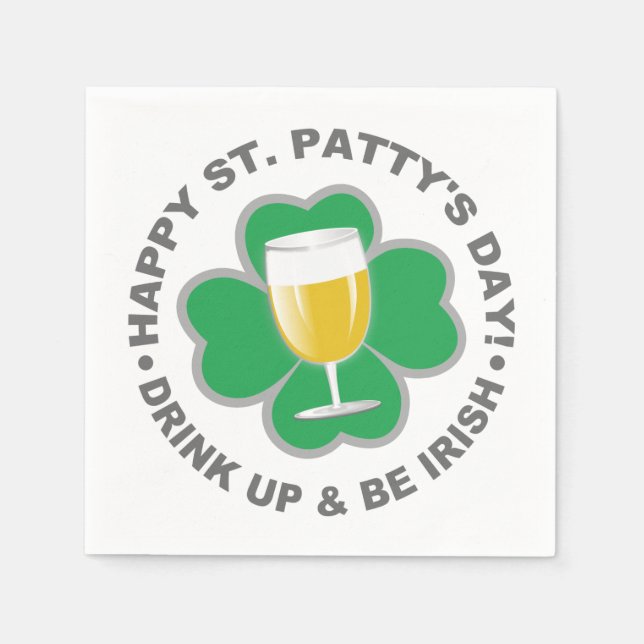 Serviettes en papier de la Saint-Patrick (Devant)