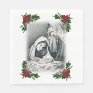 Serviettes en papier de Noël, Jésus-Christ