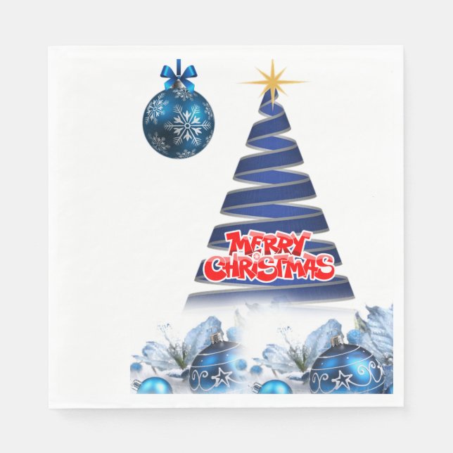 Serviettes en papier de Noël, Joyeux Noël (Devant)