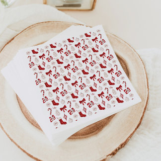 Serviettes en papier de Noël Serviettes de fête à 