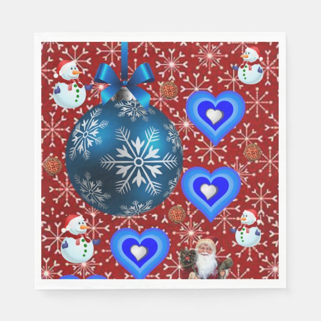 Serviettes en papier de Noël, Snowman (Devant)