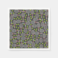 Serviettes en papier de raquette de tennis