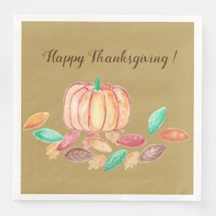 Serviettes en papier de Thanksgiving