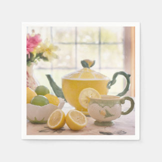 Serviettes en papier de thé et citron