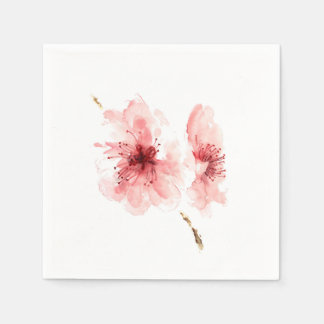 Serviettes en papier décoratif blanc en fleur de c