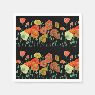 Serviettes en papier décoratives Orange Shabby Pop