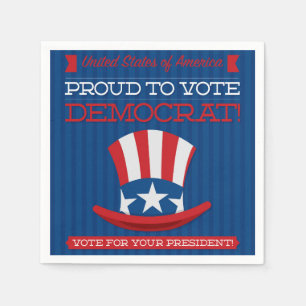 Serviettes En Papier Démocrate
