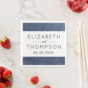 Serviettes En Papier Denim Fabric, Denim Texture, Blue Denim, Mariage