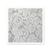 Serviettes en papier dentelle blanche élégantes