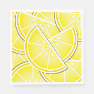 Serviettes En Papier Des coins de citron funky !