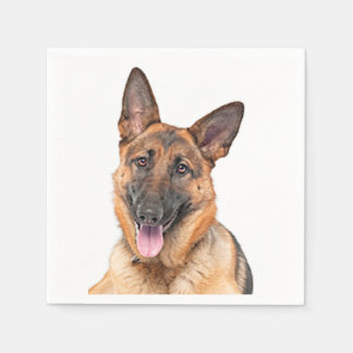 serviettes en papier design "berger allemand"